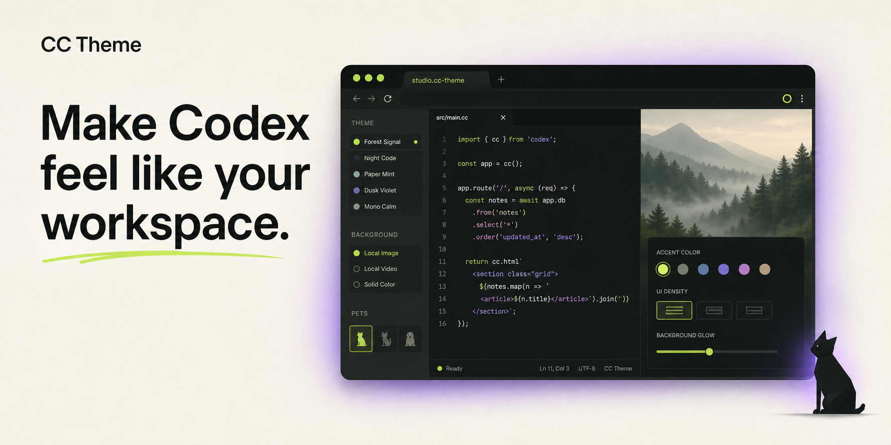 CC Theme screenshot