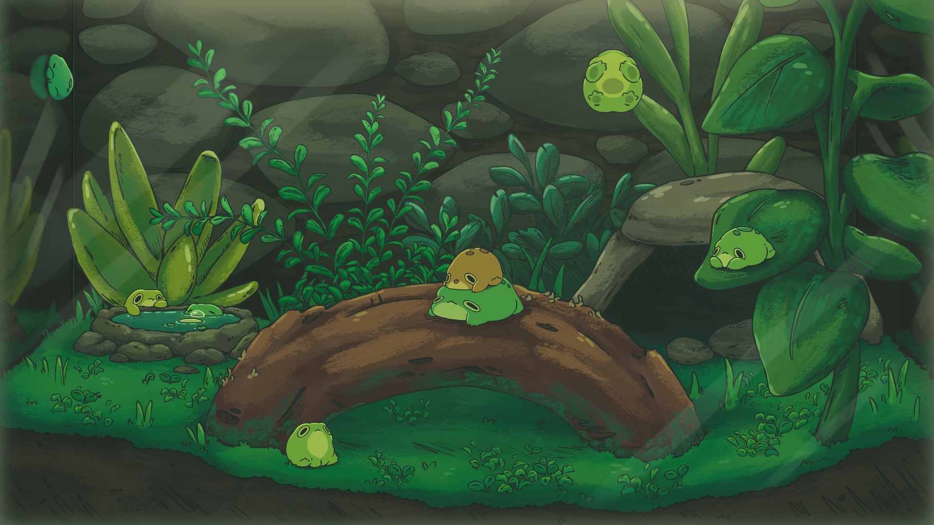 First-frame preview of the Terrarium animated CC Theme